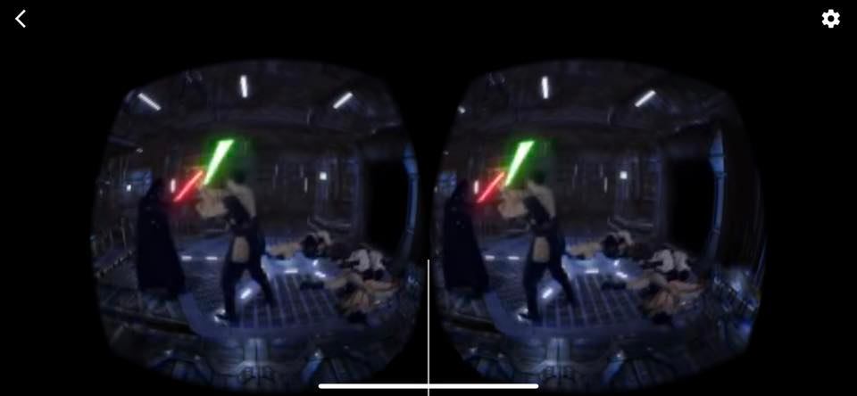 VRゴーグルで体験したスター・ウォーズの画面