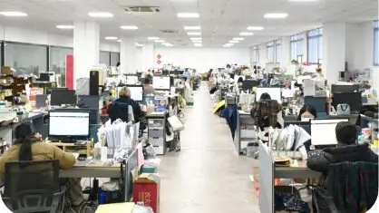 多くの社員が働く中国法人のオフィス